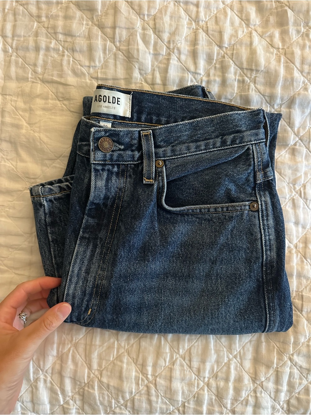 Agolde 90's Pinch Waist High Rise Straight Jean Jeans Waist 28